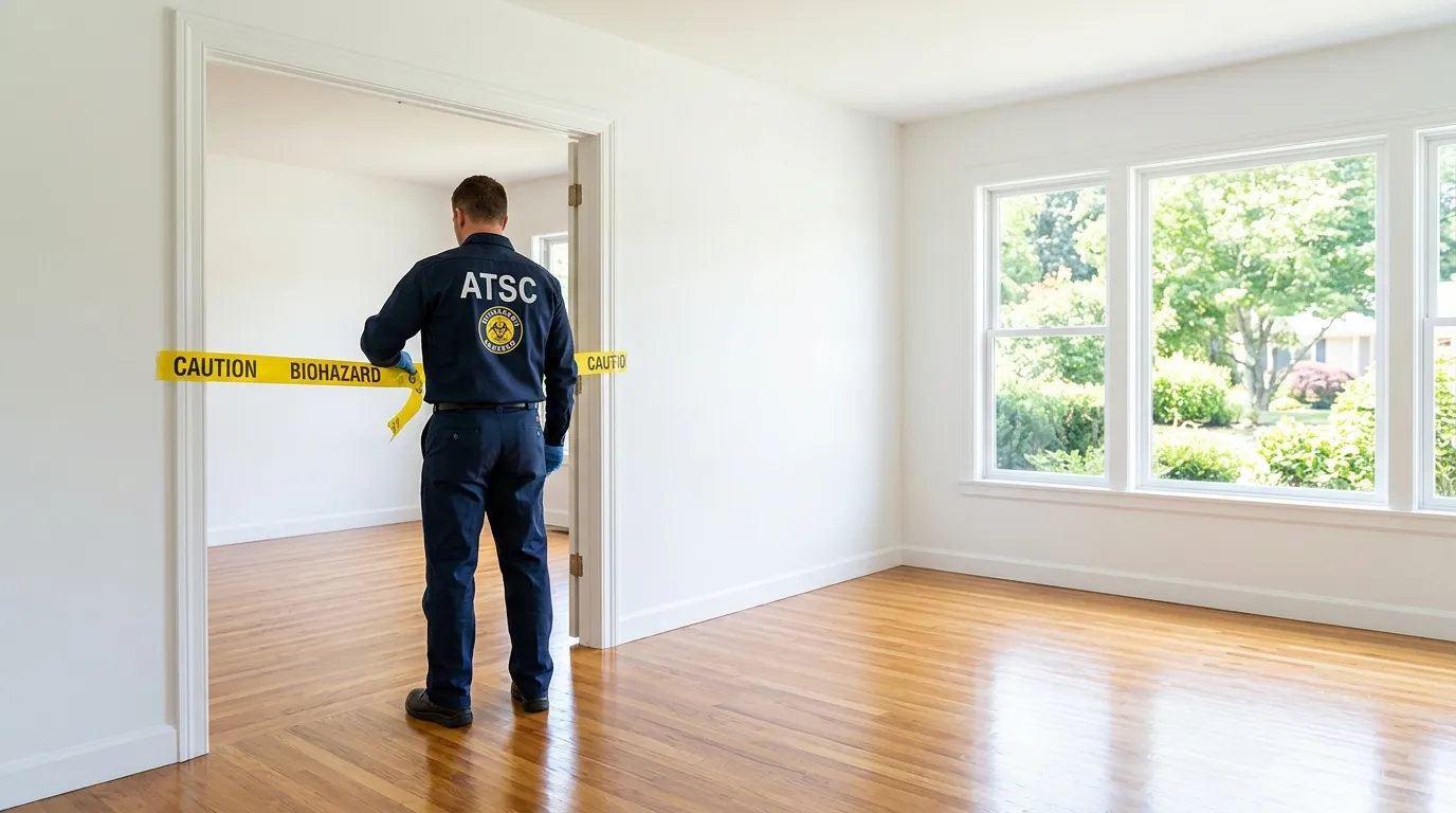 Certified biohazard cleanup crew performing Decomposition Cleanup in Mount Lebanon